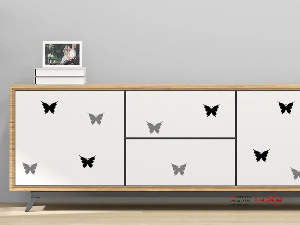 برچسب پروانه برای کابینت کمد