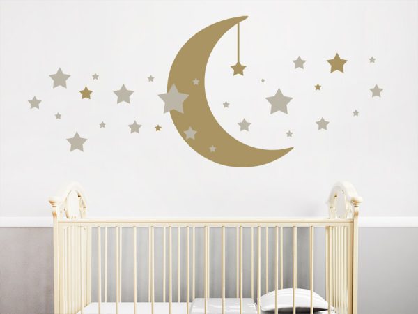 استیکر اتاق کودک ماه و ستاره