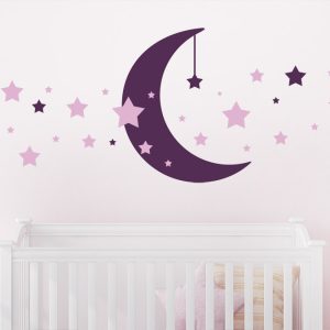 استیکر اتاق کودک ماه و ستاره