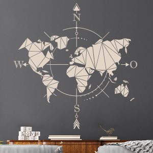 برچسب دیواری نقشه جهان