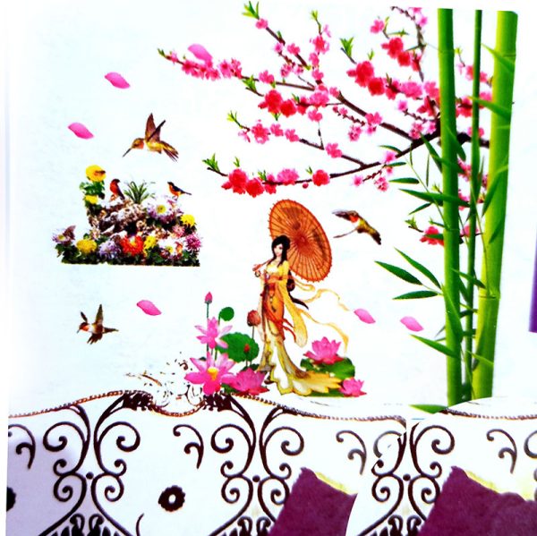 استیکر پرتره دختر و چتر - Image 12