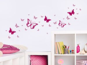 برچسب دیواری اتاق دخترانه برچسب دکور تزئینات پروانه ای