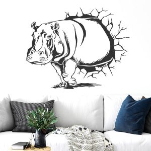 استیکر دیوار اسب آبی