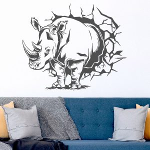 عکس برچسب دیواری کرگدن