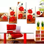 برچسب گل 5 تکه