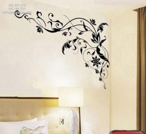 استیکر گوشه دیوار گل اسلیمی