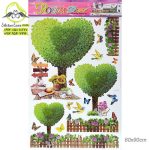 استیکر برجسته درخت قلبی