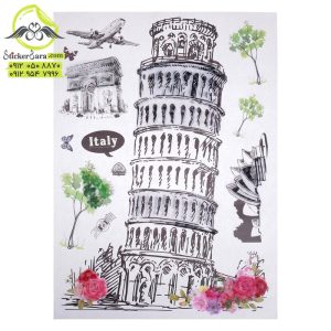 استیکر دیواری ایتالیا برج پیزا