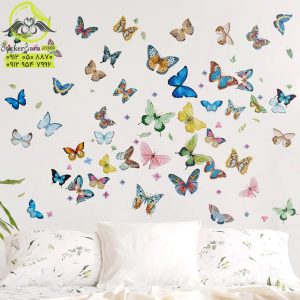 استیکر دیواری پروانه رنگی