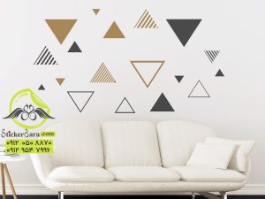 برچسب های دیوار را متفاوت نصب کنید- فقط مثلث های را مخلوط کنید