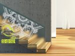 استیکر روی دیوار طرح ماندالاایده عالی برای نرده شیشه ای در راه پله