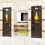استیکر آینه درب سرویس بهداشتی جنتلمن 2