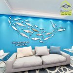 استیکر دیواری ماهی دکوراسیون دیوار اتاق خواب اتاق نشیمن به سبک نوردیک خلاقانه استریو استریو