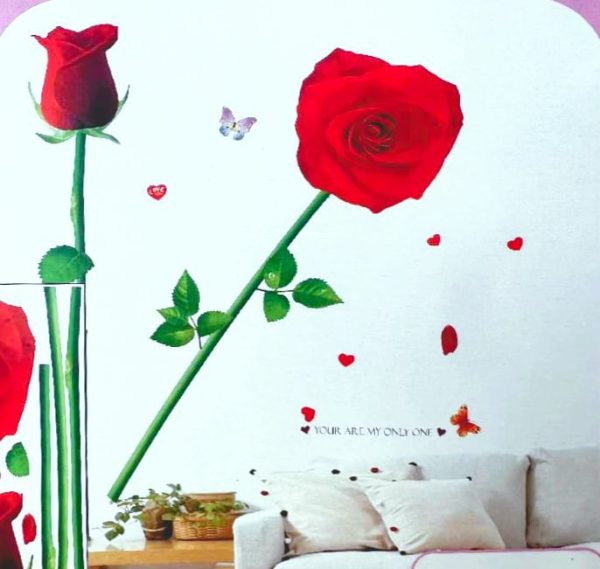 استیکر دیواری گل رز - Image 2