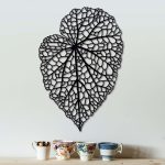 استیکر چوبی برازنده روی دیوار - Leaf FEUILLE