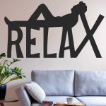 چوبی روی دیوار - RELAX  استیکر چوبی