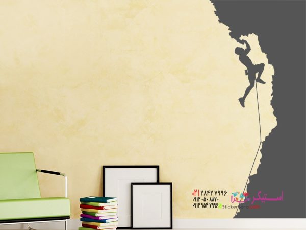بنر دیواری استیکر دیواری کوهنورد آزاد - تصویر 4