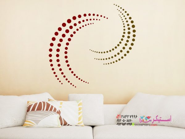 استیکر دیواری سه بعدی طرح دایره چرخشی - تصویر 4