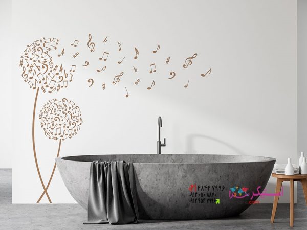 برچسب دیواری نت‌های در حال پرواز - Image 2