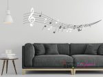 برچسب دیواری نت‌های موسیقی دو رنگ - Image 3