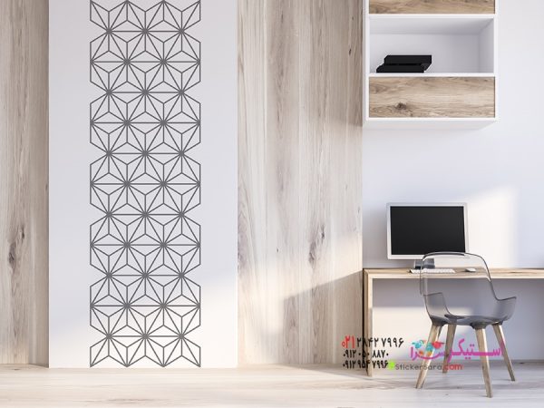 بنر دیواری، برچسب دیواری، تزئینات هندسی - تصویر 4