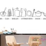 کلمات تزئینی آشپزخانه با استیکر دیواری