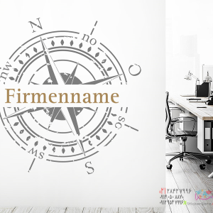 قطب‌نمای دیواری با نام شرکت