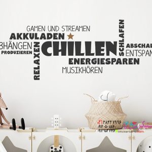 عکس برچسب دیواری جمله متنی کلمه آرامش بخش با ستاره