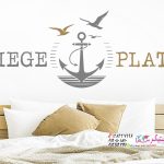 عکس استیکر دیواری لنگر روی دیوار