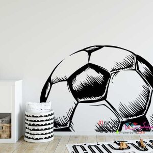 عکس برچسب دیواری برای دکوراسیون توپ فوتبال