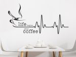 عکس برچسب دیواری زندگی بعد از قهوه آغاز می‌شود