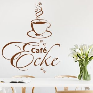 عکس برچسب دیواری گوشه کافه