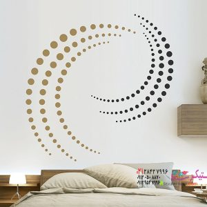 عکس استیکر دیواری سه بعدی طرح دایره چرخشی