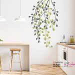 برچسب دیواری شاخه آویز طرح درخت در دو رنگ
