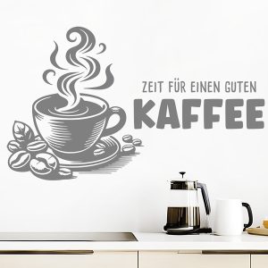 عکس برچسب دیواری وقت یک قهوه خوب است