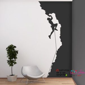 عکس بنر دیواری استیکر دیواری کوهنورد