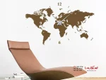 برچسب دیواری ساعت دیواری نقشه جهان - Image 4