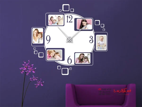 ساعت دیواری طرح دار به همراه قاب عکس - تصویر 4