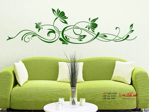 برچسب دیواری طرح پیچک گل - Image 4
