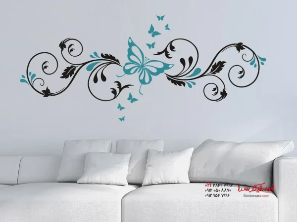 برچسب دیواری طرح پروانه - Image 2