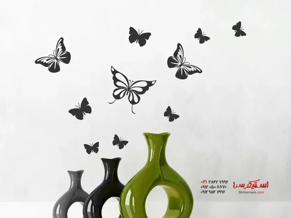 برچسب دیواری پرواز پروانه - تصویر 2