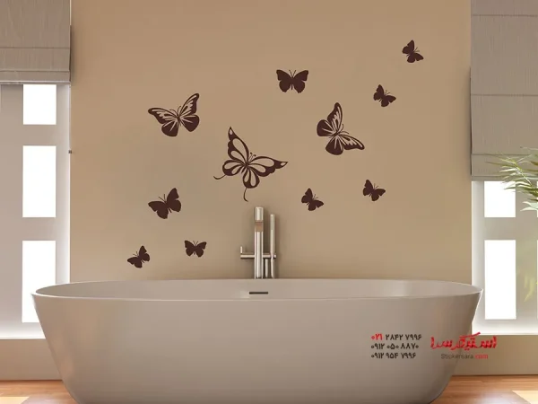 برچسب دیواری پرواز پروانه - تصویر 3