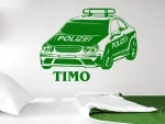 برچسب دیواری ماشین پلیس با نام - Image 3