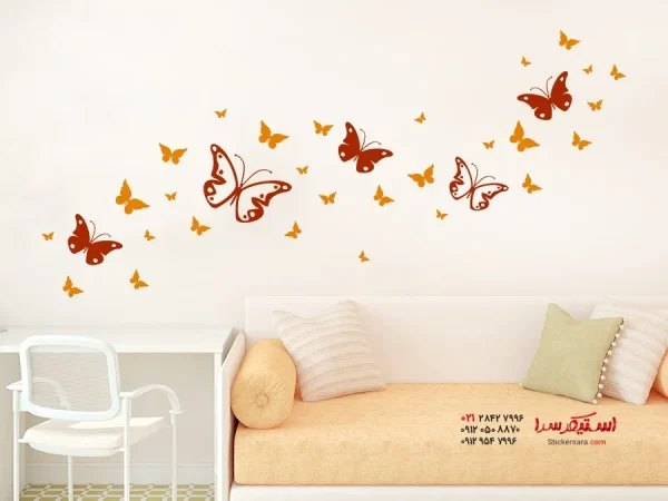تزیین دیوارکوب با طرح پروانه - Image 3