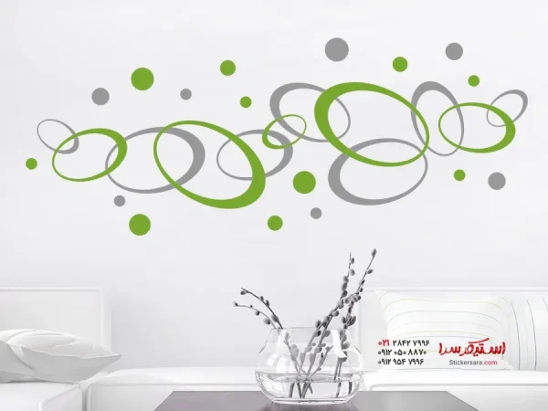 برچسب دیواری دایره‌ای بیضی - Image 4