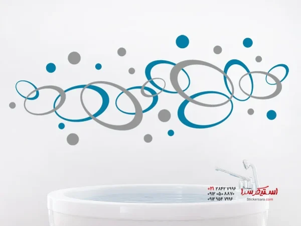 برچسب دیواری دایره‌ای بیضی - Image 3