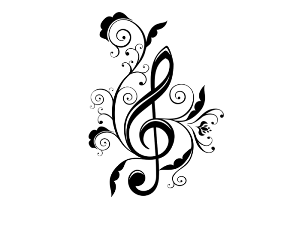 برچسب دیواری کلید سه‌گانه با پروانه - Image 2