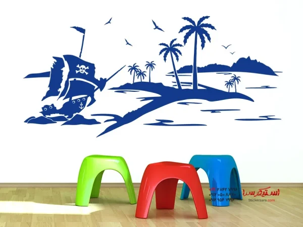 برچسب دیواری جزیره گنج - Image 2