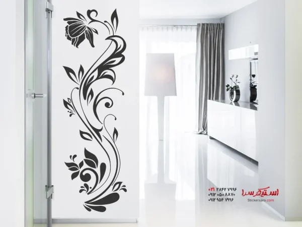 برچسب دیواری طرح پیچک گل - Image 2