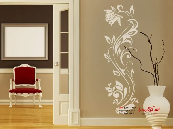 برچسب دیواری طرح پیچک گل - Image 4